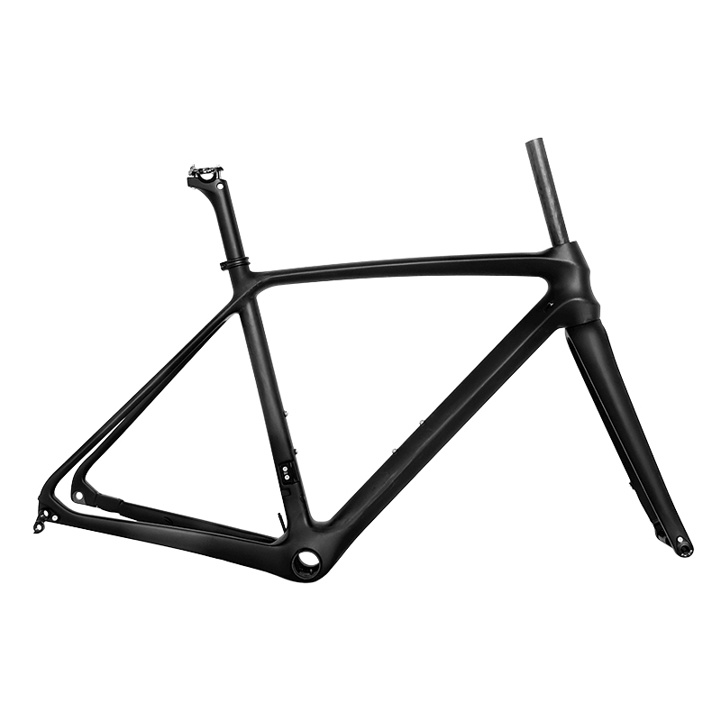 Cadre de vélo de route en carbone pour frein à disque à montage plat 700Cx25C