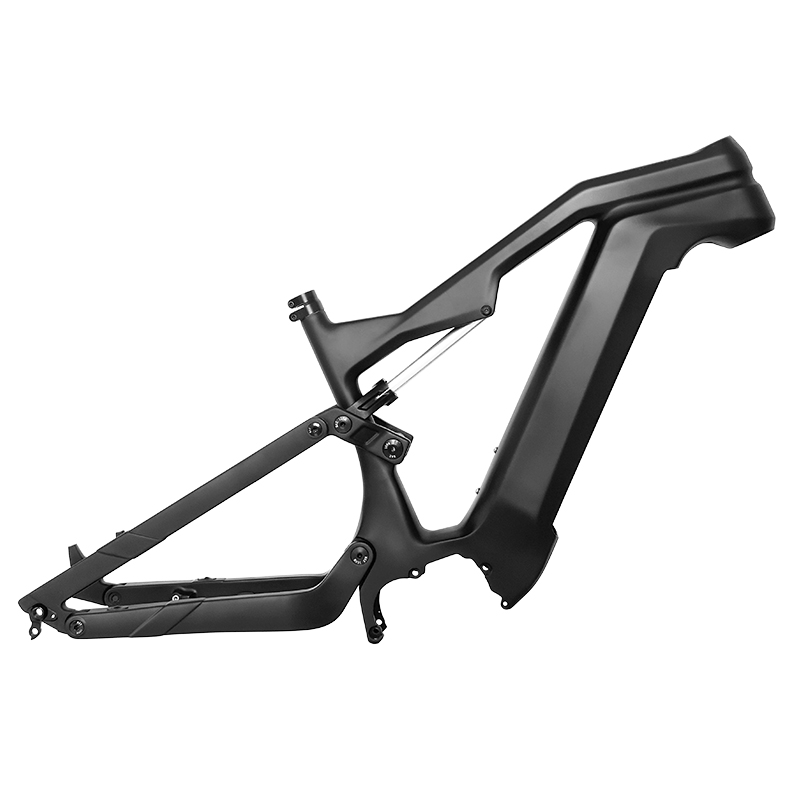 Cadre VTT électrique 29er en fibre de carbone à suspension complète pour moteur Bafang M510/M560
