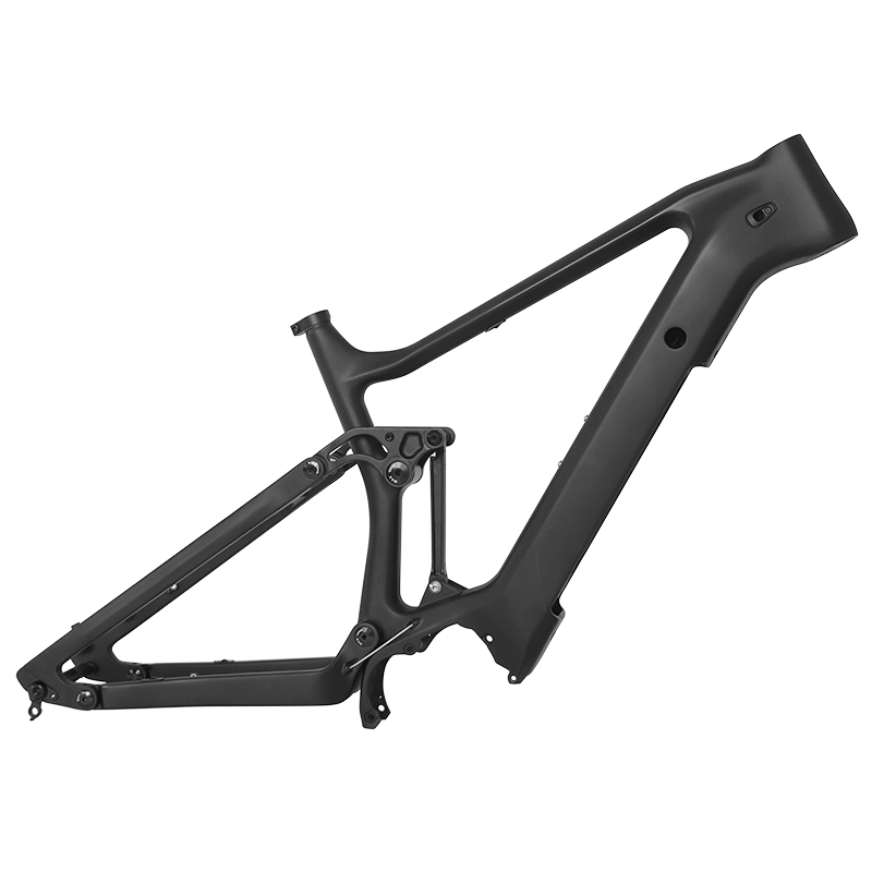 Conception de cadre en carbone E-MTB à suspension intégrale Enduro pour moteur Bafang M510/M600